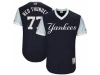 Youth 2017 Little League World Series New York Yankees Clint Frazier Red Thunder Navy Jersey