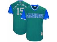 Youth 2017 Little League World Series Seattle Mariners #15 Kyle Seager Coreys Brother Aqua Jersey