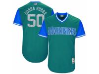 Youth 2017 Little League World Series Seattle Mariners #50 Nick Vincent Hubba Hubba Aqua Jersey