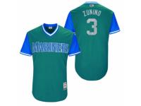 Youth 2017 Little League World Series Seattle Mariners Mike Zunino #3 Zunino Aqua Jersey