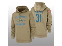 Youth 2019 Salute to Service Adrian Phillips Chargers Tan Sideline Therma Hoodie Los Angeles Chargers