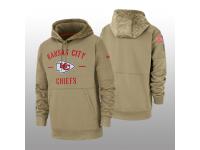 Youth 2019 Salute to Service Chiefs Tan Sideline Therma Hoodie Kansas City Chiefs