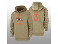 Youth 2019 Salute to Service Drew Lock Broncos Tan Sideline Therma Hoodie Denver Broncos