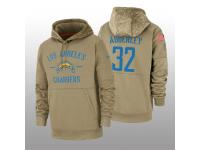 Youth 2019 Salute to Service Nasir Adderley Chargers Tan Sideline Therma Hoodie Los Angeles Chargers