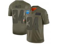 Youth #34 Limited Derek Watt Camo Football Jersey Los Angeles Chargers 2019 Salute to Service