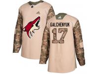 Youth Adidas Alex Galchenyuk Authentic Camo NHL Jersey Arizona Coyotes #17 Veterans Day Practice