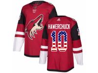 Youth Adidas Arizona Coyotes #10 Dale Hawerchuck Red USA Flag Fashion NHL Jersey