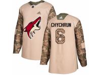 Youth Adidas Arizona Coyotes #6 Jakob Chychrun Camo Veterans Day Practice NHL Jersey