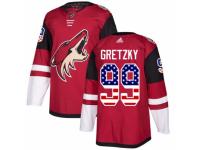 Youth Adidas Arizona Coyotes #99 Wayne Gretzky Red USA Flag Fashion NHL Jersey