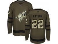 Youth Adidas Barrett Hayton Authentic Green NHL Jersey Arizona Coyotes #22 Salute to Service