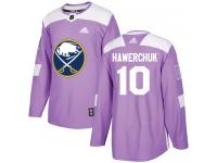 Youth Adidas Buffalo Sabres #10 Dale Hawerchuk Authentic Purple Fights Cancer Practice NHL Jersey