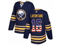 Youth Adidas Buffalo Sabres #16 Pat Lafontaine Navy Blue USA Flag Fashion NHL Jersey