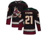 Youth Adidas Derek Stepan Authentic Black Alternate NHL Jersey Arizona Coyotes #21