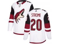 Youth Adidas Dylan Strome Authentic White Away NHL Jersey Arizona Coyotes #20