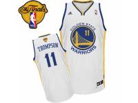 Youth Adidas Golden State Warriors #11 Klay Thompson Swingman White Home 2015 The Finals Patch NBA Jersey