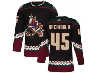 Youth Adidas Josh Archibald Authentic Black Alternate NHL Jersey Arizona Coyotes #45