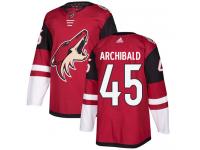 Youth Adidas Josh Archibald Authentic Burgundy Red Home NHL Jersey Arizona Coyotes #45