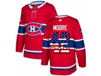 Youth Adidas Montreal Canadiens #42 Dominic Moore Red USA Flag Fashion NHL Jersey