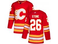 Youth Adidas NHL Calgary Flames #26 Michael Stone Authentic Alternate Jersey Red Adidas