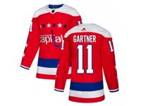 Youth Adidas NHL Washington Capitals #11 Mike Gartner Authentic Alternate Jersey Red Adidas