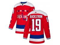 Youth Adidas NHL Washington Capitals #19 Nicklas Backstrom Authentic Alternate Jersey Red Adidas