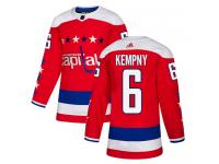 Youth Adidas NHL Washington Capitals #6 Michal Kempny Authentic Alternate Jersey Red Adidas