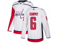 Youth Adidas NHL Washington Capitals #6 Michal Kempny Authentic Away Jersey White Adidas