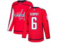 Youth Adidas NHL Washington Capitals #6 Michal Kempny Authentic Home Jersey Red Adidas