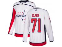 Youth Adidas NHL Washington Capitals #71 Kody Clark Authentic Away Jersey White Adidas