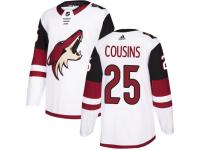 Youth Adidas Nick Cousins Authentic White Away NHL Jersey Arizona Coyotes #25