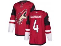 Youth Adidas Niklas Hjalmarsson Authentic Burgundy Red Home NHL Jersey Arizona Coyotes #4