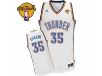 Youth Adidas Oklahoma City Thunder #35 Kevin Durant Swingman White Home Finals Patch NBA Jersey