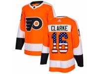 Youth Adidas Philadelphia Flyers #16 Bobby Clarke Orange USA Flag Fashion NHL Jersey