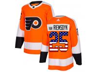 Youth Adidas Philadelphia Flyers #25 James Van Riemsdyk Orange Authentic USA Flag Fashion NHL Jersey