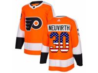 Youth Adidas Philadelphia Flyers #30 Michal Neuvirth Orange USA Flag Fashion NHL Jersey