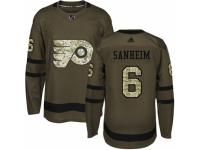 Youth Adidas Philadelphia Flyers #6 Travis Sanheim Green Salute to Service NHL Jersey