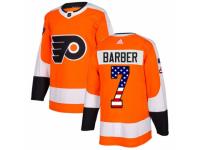 Youth Adidas Philadelphia Flyers #7 Bill Barber Orange USA Flag Fashion NHL Jersey