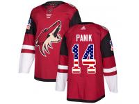 Youth Adidas Richard Panik Authentic Red NHL Jersey Arizona Coyotes #14 USA Flag Fashion