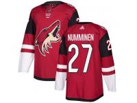 Youth Adidas Teppo Numminen Authentic Burgundy Red Home NHL Jersey Arizona Coyotes #27