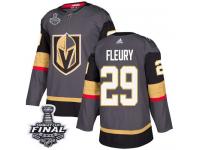 Youth Adidas Vegas Golden Knights #29 Marc-Andre Fleury Gray Home Authentic 2018 Stanley Cup Final NHL Jersey