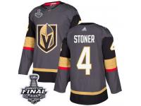 Youth Adidas Vegas Golden Knights #4 Clayton Stoner Gray Home Authentic 2018 Stanley Cup Final NHL Jersey