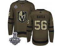 Youth Adidas Vegas Golden Knights #56 Erik Haula Green Authentic Salute to Service 2018 Stanley Cup Final NHL Jersey