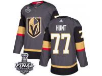 Youth Adidas Vegas Golden Knights #77 Brad Hunt Gray Home Authentic 2018 Stanley Cup Final NHL Jersey