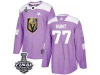 Youth Adidas Vegas Golden Knights #77 Brad Hunt Purple Authentic Fights Cancer Practice 2018 Stanley Cup Final NHL Jersey