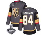 Youth Adidas Vegas Golden Knights #84 Mikhail Grabovski Gray Home Authentic 2018 Stanley Cup Final NHL Jersey