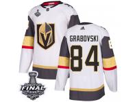 Youth Adidas Vegas Golden Knights #84 Mikhail Grabovski White Away Authentic 2018 Stanley Cup Final NHL Jersey