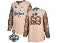 Youth Adidas Washington Capitals #68 Jaromir Jagr Camo Authentic Veterans Day Practice 2018 Stanley Cup Final NHL Jersey