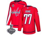 Youth Adidas Washington Capitals #77 T.J. Oshie Red Home Authentic 2018 Stanley Cup Final NHL Jersey