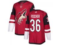 Youth Arizona Coyotes # 36 Christian Fischer adidas Maroon Authentic Jersey 2017