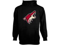 Youth Arizona Coyotes Old Time Hockey Big Logo Fleece Pullover Hoodie - Black
